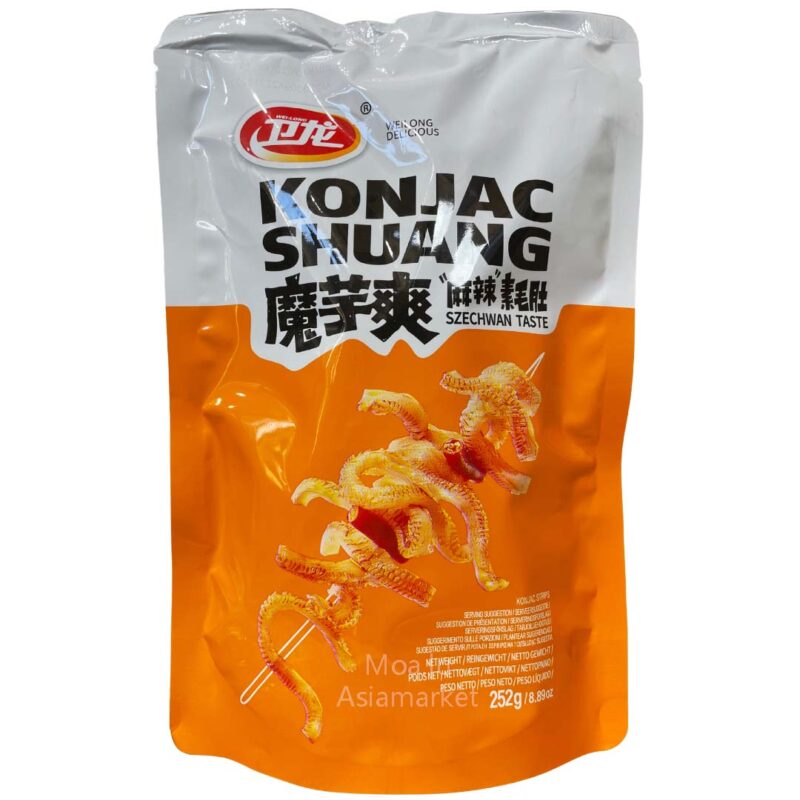 Konjac Shuang Szechwan 252g Weilong 麻辣素毛肚